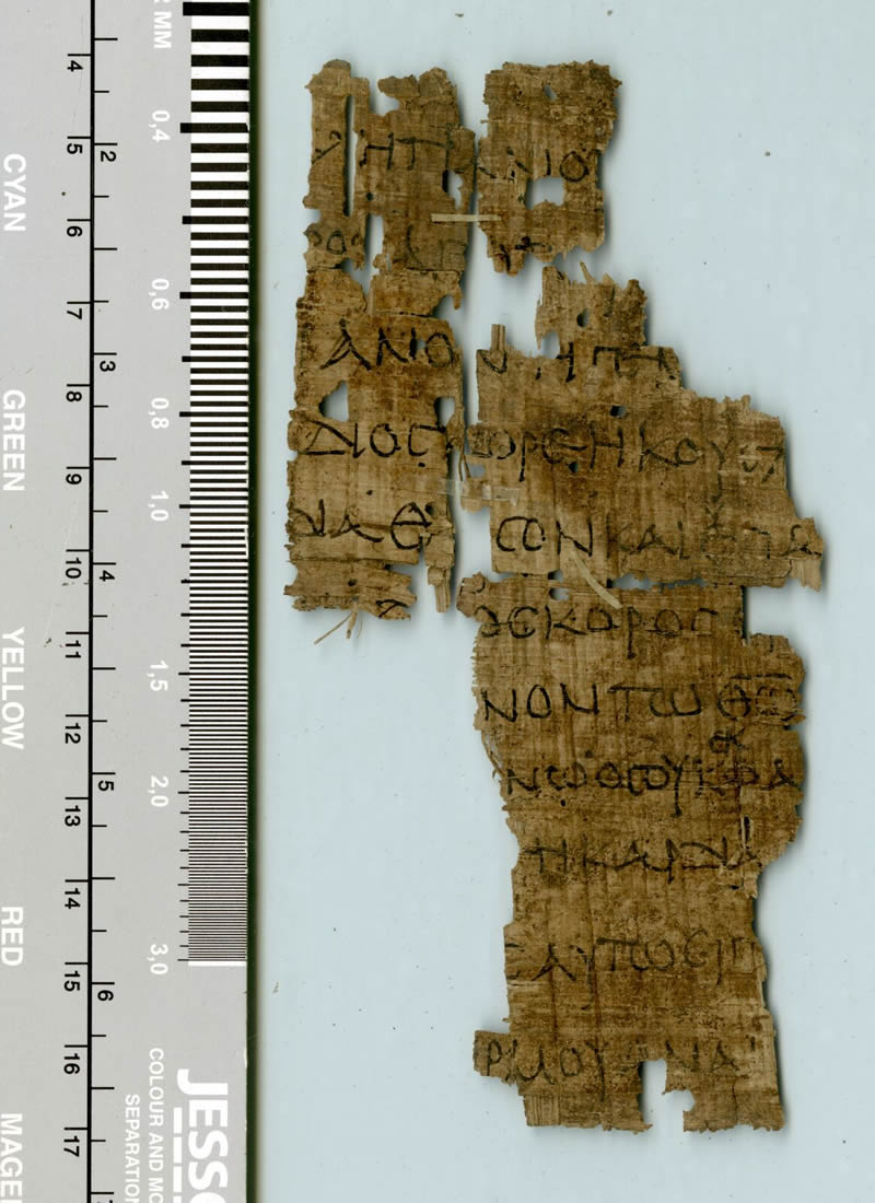 The problem: the script looks early (1st century AD), but the content (Martyrdom of St Dioscorus) proves that the text was copied under Diocletian or later. Archaism or simple incompetence? (P.Oxy.3529; ©Egypt Exploration Society)