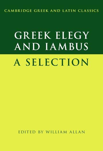 greek elegy and iambus cover