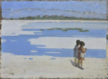 teophrastos triantaphyllides two children on the beach