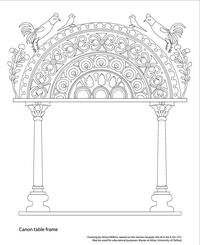 drawing garima gospels canon table
